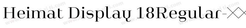 Heimat Display 18Regular字体转换